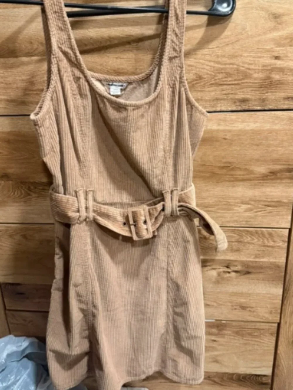 Tan corduroy dress